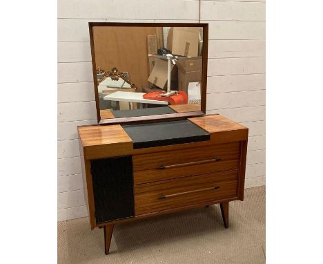 A Lebus link two drawer dressing table with mirror (H134cm W100cm D42cm)