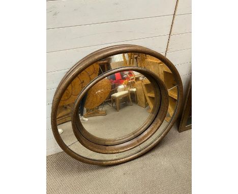 A circular porthole wall mirror (Dia 100cm)
