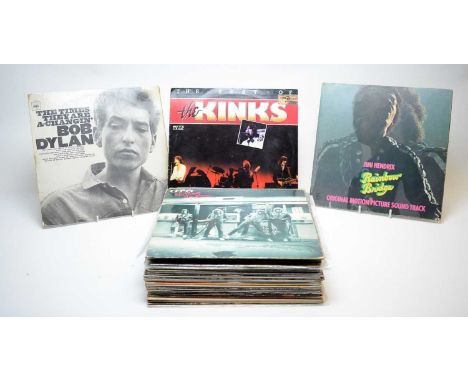 A collection of mixed LPs, artists to include: Jimi Hendrix; The Kinks; Neil Young; Bob Dylan; Roxy Music; UFO; Buddy Holly; 