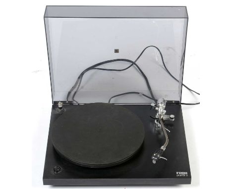 A Rega Planar 3 turntable with Rega arm, fitted an A&amp;R P77 cartridge.