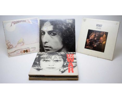 Thirteen collectable rock LPs, artists to include: Bob Dylan; Spirit; Camel; U2; The Rolling Stones; Elton John; Fleetwood Ma