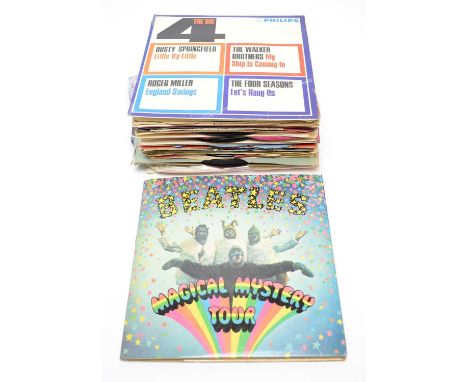 A selection of 7" singles and EPs, to include: The Beatles Magical Mystery Tour EP and four singles; two Rolling Stones singl