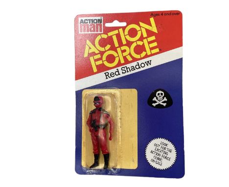 Palitoy Action Man Action Force Red Shadow, on card with bubblepack, plus loose Action Force figures and others (1 box)The it