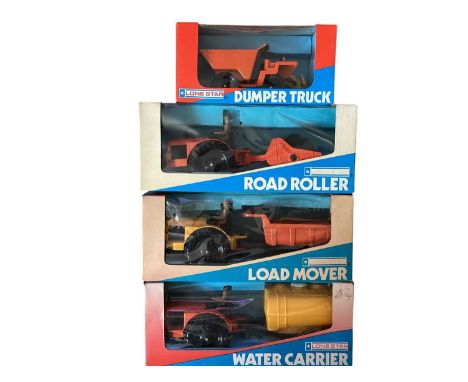 Diecast boxed selection of Lone Star models including Highways Constructors Water Carrier, Road Roller, Dumper Truck Load Mov