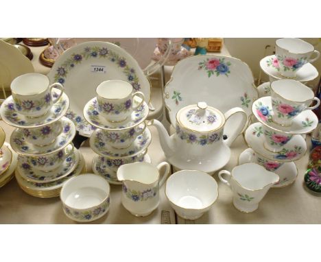 A Paragon tea service for six; another, Windsor