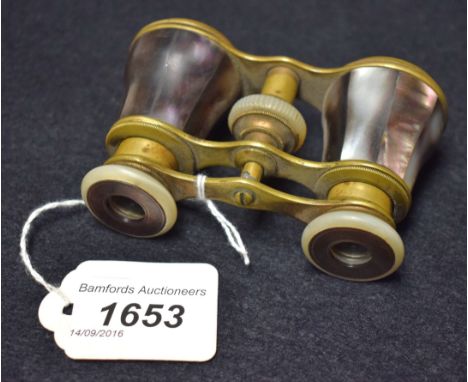 A pair of 19th century mother of pearl opera glasses