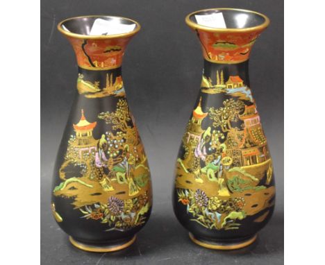 A pair of Carlton ware Chinoiserie vases