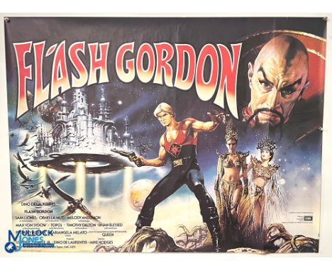 Original Movie/Film Poster – 1980 Flash Gordon 40x30” approx. light folds, creases apparent, kept rolled Ex Cinema Stock