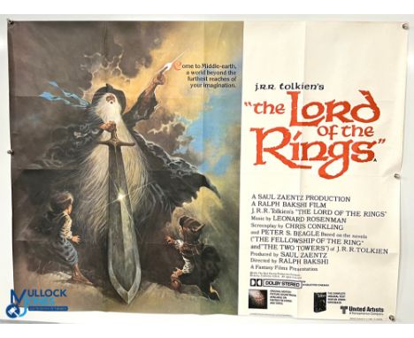 Original Movie /Film Poster 1978 J R R Tolkien’s The Lord of the Rings 40x30” approx. folds, creases apparent, kept rolled Ex