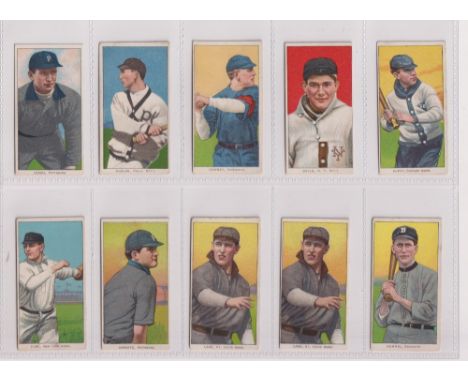 Cigarette cards, USA, ATC, Baseball Series, T206, 10 cards, all 'American Beauty Cigarettes' backs, Leach Pittsburg, Doolan P