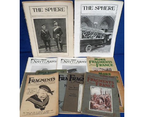 Magazines, a selection, 16 issues of Fragments from France by Bruce Bairnsfather including 5 duplicates sold with 5 issues of