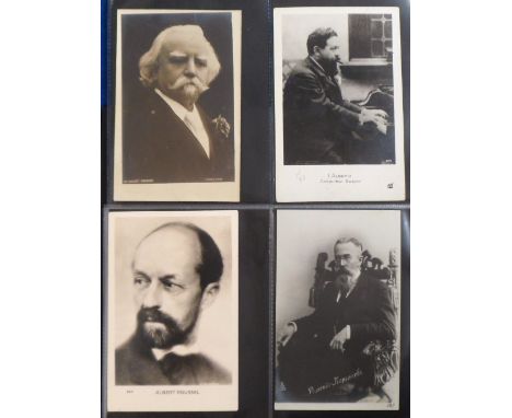 Postcards, album containing a collection of 100+ cards of composers, musicians, female opera singers etc including Ellen Terr