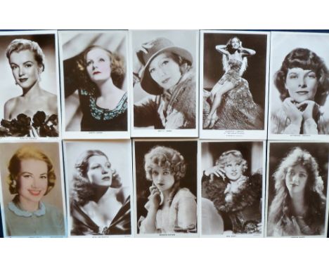 Postcards, Cinema, Actresses, Picturegoer, inc. Garbo (2), Monroe, Lamour as Jungle Princess, K. Hepburn, Grace Kelly, Haywor