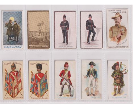 Cigarette cards, Military, 15 scarce type cards Hill's Fragments from France (2, 1 coloured &amp; 1 buff), Types of the Briti
