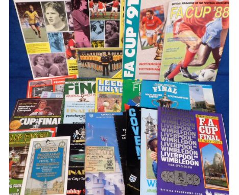 Football programmes, FA Cup Finals and Semi finals mostly 1960's onwards 70+, inc. FA Cup Finals 1961, 63, 64, 65, 66, 67, 68