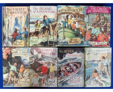 Enid Blyton Adventure Series Books, 8 books to comprise River Of Adventure First Edition and Circus Of Adventure First Editio