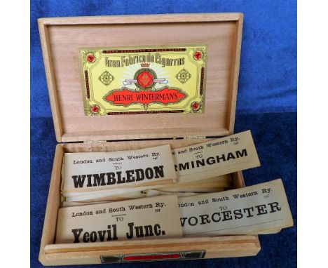 Rail, Luggage Labels, 150 pre 1923 L.S.W.R, luggage labels, 10 stations to include Wimbledon, Worcester, Yeovil Junction, Bir