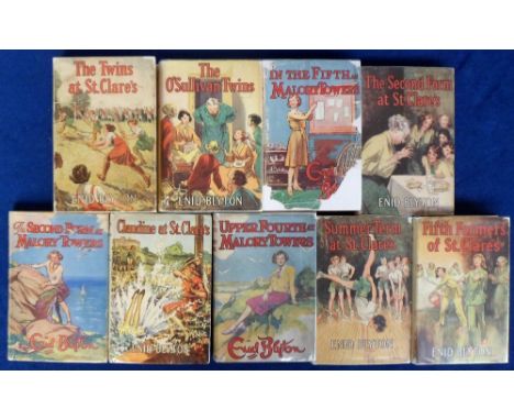 Children's Books, Enid Blyton, 9 titles comprising In The Fifth at Malory Towers (First Edition, d/w with portions missing), 