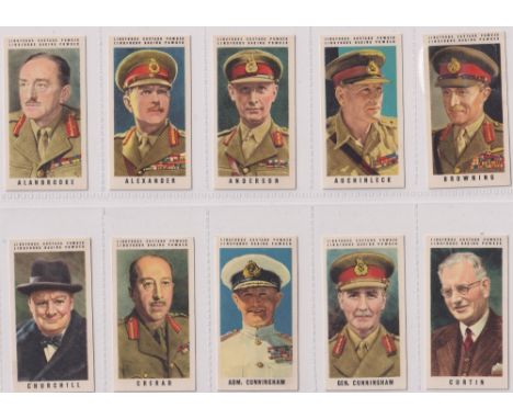 Trade cards, a mixed selection of 7 sets, Joseph Lingford  &amp; Son Ltd, British War Leaders, E &amp; S CWS , Peeps into His