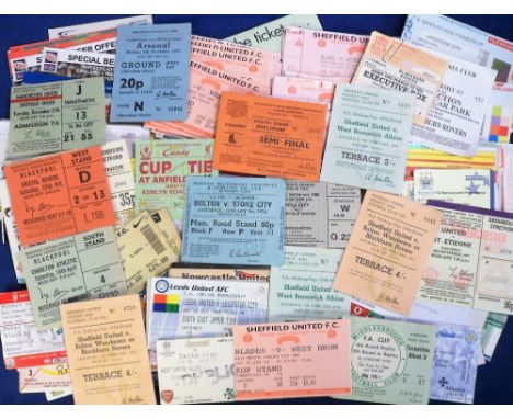 Football tickets, a collection of approx. 350 football match tickets mostly 1970's onwards but a few earlier, incl. Sheffield