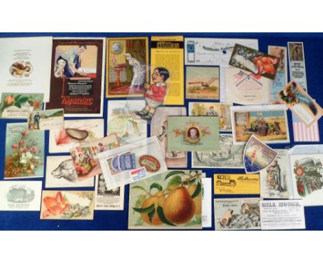 Ephemera, 1893 World's Fair Chicago Booklet and USA Chromolithographed Trade Cards, approx. 40 19thC items to include beautif