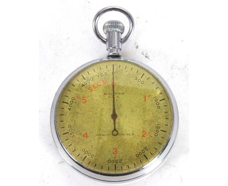 A Waltham USA Admirality Pattern No 6 military issue stop watch with original box, it has a manually crown wound movement, st