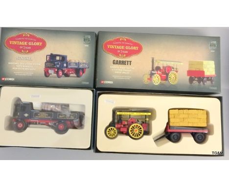 Corgi Vintage of Steam Garret Road Tractor 80307 and Sentinel Steam Wagon DG4 80006 New MIB