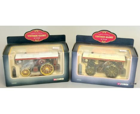 Corgi Classics Vintage of Steam Vehicles. The Lion Showman's Engine CC20106 and Supreme 80105. New MIB