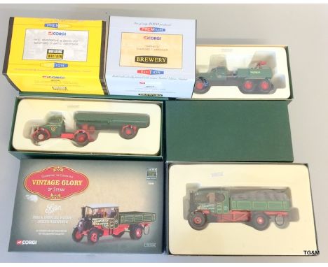 3 x Corgi Die cast vehicles to include Foden Dropside Wagon Joseph Ashworth 80203, HE Musgrove and Son Bedford Artic Dropside