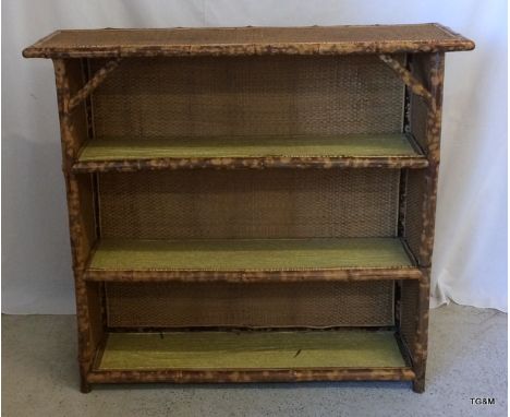 A Bamboo 3 shelf Bookcase 95 x 105 x 32cm