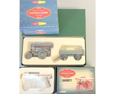 Corgi Garrett 4CD War Dept Tractor & trailer CC20302 and Corgi Lord George Showman's Tractor 80306 New MIB