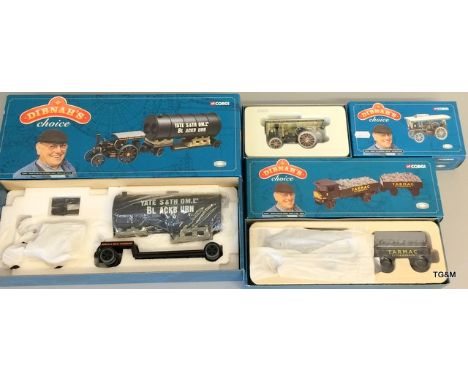 3 Corgi Fred Dibnah Collection. Fowler B6 Loco Norman E Box CC20101. Garrett 4CD Showman's Tractor The Might Atom CC 20301, S