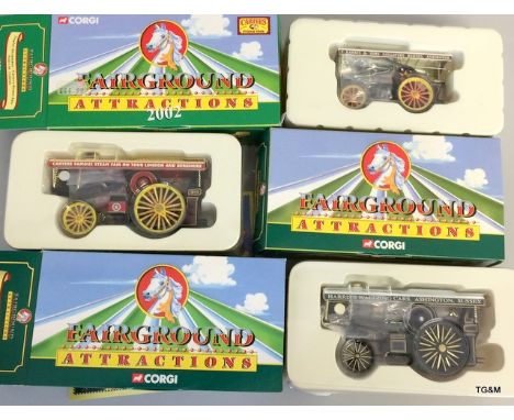 Corgi Fairground Attractions. Fowler Showman's Locomotive CC20103, Garrett Showman's Tractor CC20303 and Carter's Steamfair C