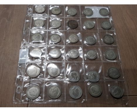 30 GEORGE V PRE 1947 TWO SHILLING COINS .500 SILVER