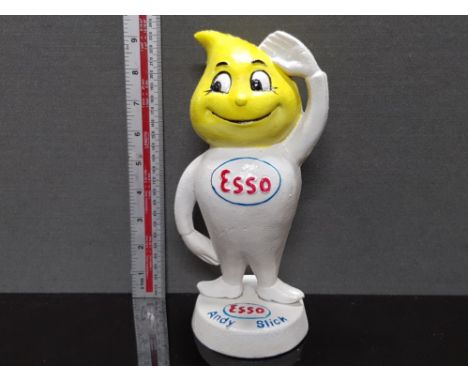 CAST METAL ESSO ANDY SLICK FIGURED MONEY BOX 9INCHES IN HEIGHT