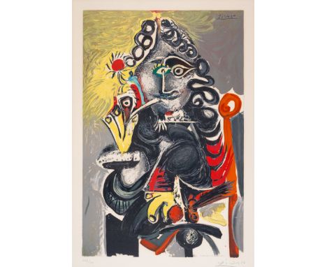 Pablo Picasso (1881-1973) after.Le Cavalier (Mousquetaire a la Pipe)Lithograph printed in colours, 1968, signed in pencil, nu