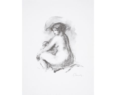 Pierre Auguste Renoir (1841-1919)Etude de Femme nue, Assise, from L'Album des douze Lithographies (Delteil 42)Lithograph, 190