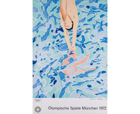 David Hockney (b.1937)Diver. Olympische Spiele München Poster 1972 (Baggott 34)Lithograph printed in colours, 1972, printed b