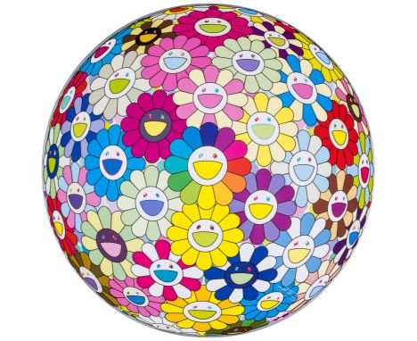 Takashi Murakami (b.1962)Burying My Face in the Field of FlowerOffset lithograph printed in colours with cold stamp and high 