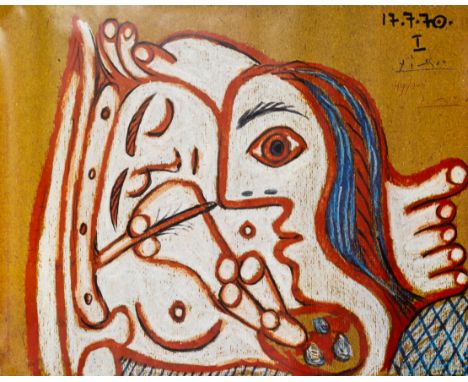 Pablo Picasso (1881-1973) after.Nu au Faubourg St. Honoré (Czwiklitzer 357)Offset lithograph printed in colours, 1970, signed