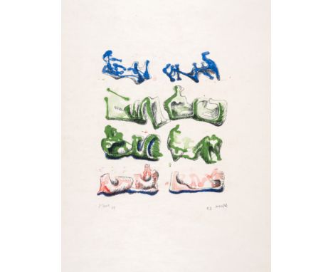 Henry Moore (1898-1986)Eight Reclining Figures (Cramer 97)Lithograph printed in colours, 1967, signed and dated in pencil, as