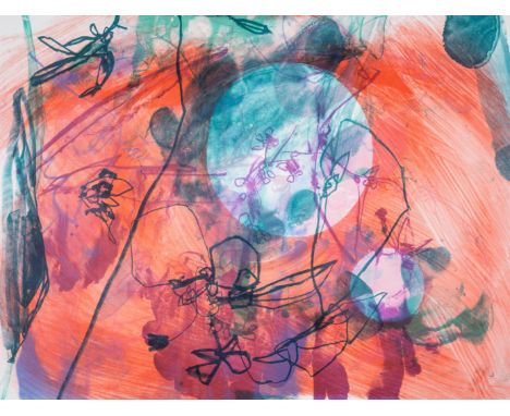 Jadé Fadojutimi (b.1993)A Season's EchoLithograph printed in colours, 2022, signed and dated in pencil verso, numbered from t