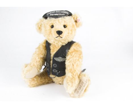 A Steiff limited edition Harley Davidson 100th Anniversary Bear, 3424 of 5000, in original box with certificate, 2003 (some s