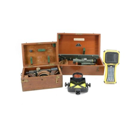 Microsurvey Tracker, Wild GPR 1 prism, Hilger & Watts Ltd theodolite no. 73361 and a Stanley theodolite no. 58470, both in fi