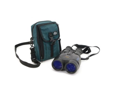 Canon 15x50 UD 4.5 degrees Image Stabilizer All Weather binoculars, serial no. 5000941B, in an Eagle Creek soft carry case