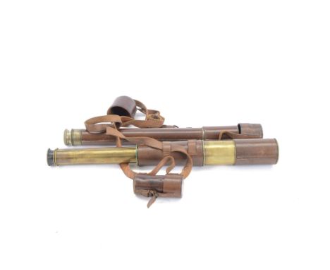 Military issue BC & Co Ltd three draw telescope, inscribed Tel Sig Mark VI 4706 O.S. 717 GA with broad arrow, together with a