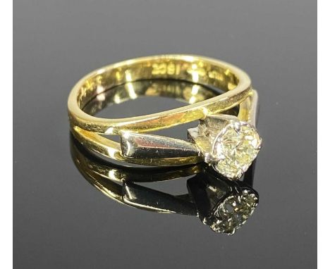 18CT GOLD DIAMOND SOLITAIRE RING, approx. 0.40ct, size K, 3.2gmsProvenance: private collection Isle of Man 