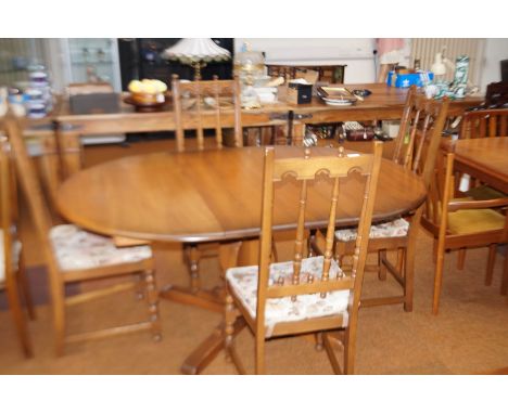 Ercol old colonial dining table &amp; 4 chairs 