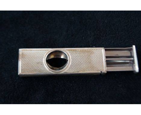 Silver engine turned cigar cutter 