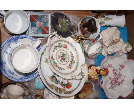 Various ceramics to include a hummel figure 